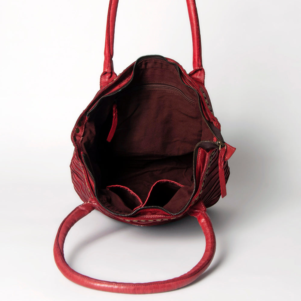 Never Mind Nmbgm104D Tote Vintage Handmade Genuine Cowhide Leather Women Bag Western Handbag Purse