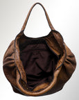 Never Mind Nmbgm101C Tote Vintage Handmade Genuine Cowhide Leather Women Bag Western Handbag Purse