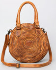 Never Mind Nmbgm112C Tote Vintage Handmade Genuine Cowhide Leather Women Bag Western Handbag Purse