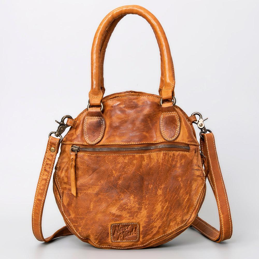 Never Mind Nmbgm112C Tote Vintage Handmade Genuine Cowhide Leather Women Bag Western Handbag Purse