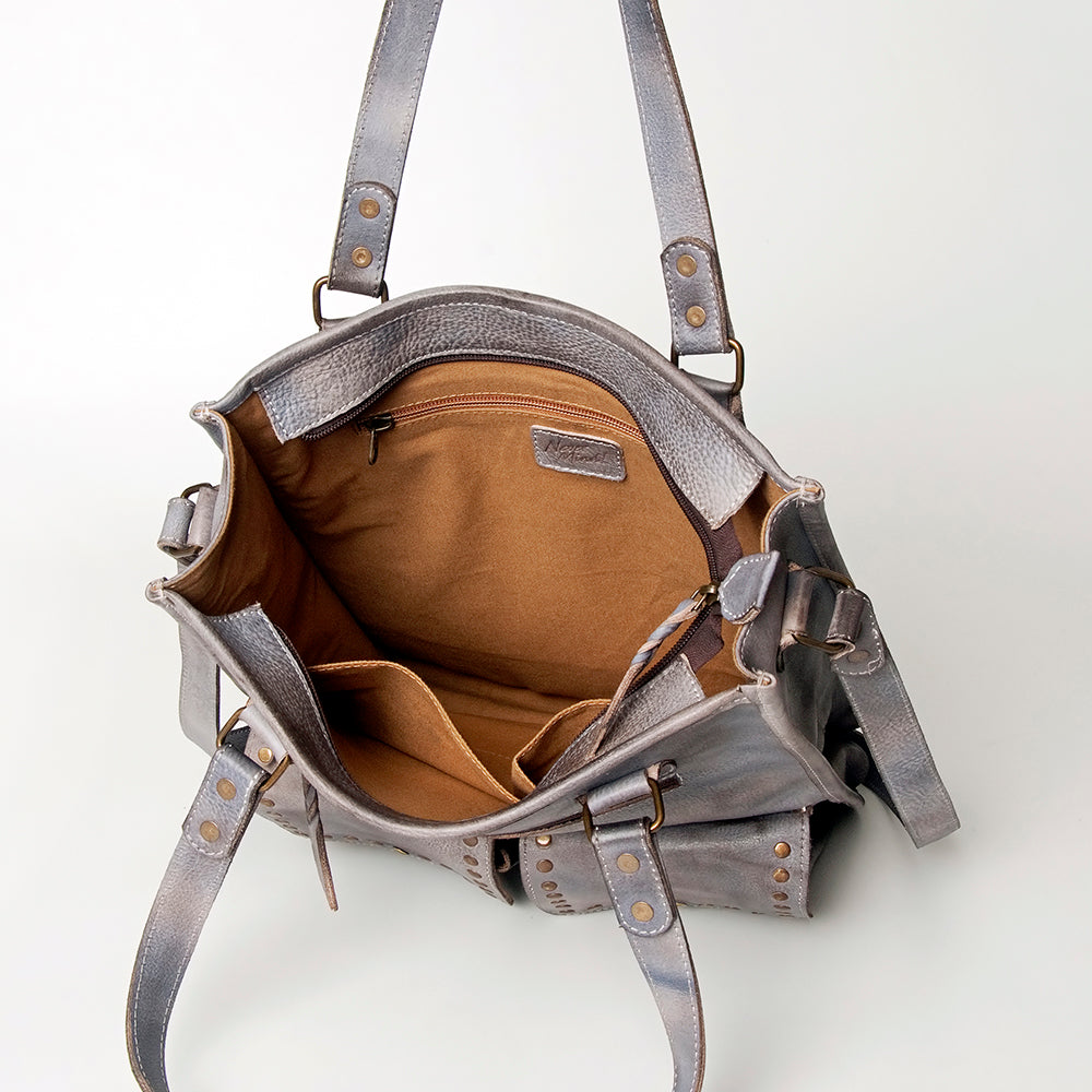 Never Mind Nmbg111B Tote Vintage Handmade Genuine Cowhide Leather Women Bag Western Handbag Purse
