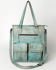 Never Mind Nmbg111C Tote Vintage Handmade Genuine Cowhide Leather Women Bag Western Handbag Purse