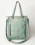 Never Mind Nmbg111C Tote Vintage Handmade Genuine Cowhide Leather Women Bag Western Handbag Purse