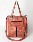 Never Mind Nmbg111E Tote Vintage Handmade Genuine Cowhide Leather Women Bag Western Handbag Purse