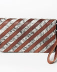 American Darling Organiser Bag Handcrafted from Crocodile Embossed Genuine Leather with YKK Zipper and Detachable Strap
