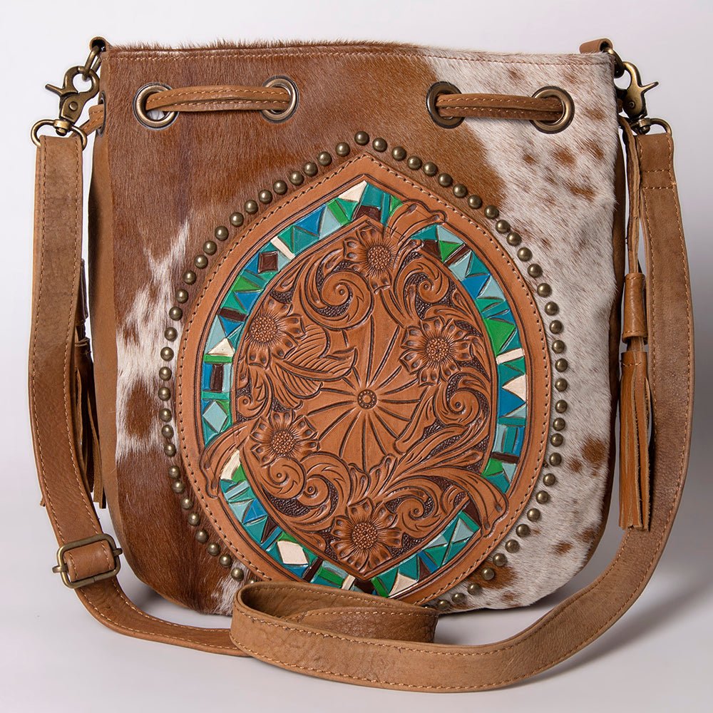 American Darling Cross Body Hand Tooled Genuine Leather women bag western handbag purse