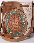 American Darling Cross Body Hand Tooled Genuine Leather women bag western handbag purse