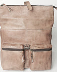 Never Mind Nmbg134B Backpack Vintage Handmade Genuine Cowhide Leather Women Bag Western Handbag Purse