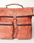 Never Mind Nmbg134C Backpack Vintage Handmade Genuine Cowhide Leather Women Bag Western Handbag Purse