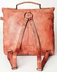 Never Mind Nmbg134C Backpack Vintage Handmade Genuine Cowhide Leather Women Bag Western Handbag Purse