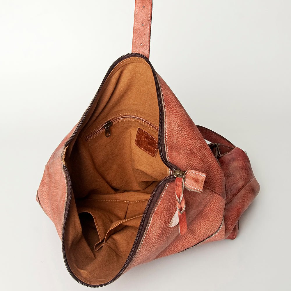 Never Mind Nmbg134C Backpack Vintage Handmade Genuine Cowhide Leather Women Bag Western Handbag Purse