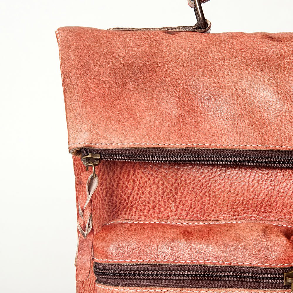 Never Mind Nmbg134C Backpack Vintage Handmade Genuine Cowhide Leather Women Bag Western Handbag Purse