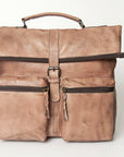 Never Mind Nmbg134D Backpack Vintage Handmade Genuine Cowhide Leather Women Bag Western Handbag Purse