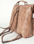 Never Mind Nmbg134D Backpack Vintage Handmade Genuine Cowhide Leather Women Bag Western Handbag Purse