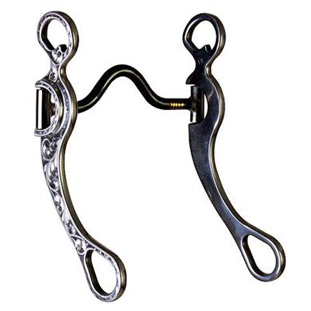 Curb Bits 5-1-8 inch Mouth Low-Medium Port 8-1-4 Cheeks.