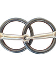 HILASON Western Horse Weighted O Ring Snaffle Bit SS and Black Sweet Iron