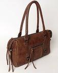 Vintage Handmade Genuine Cowhide Leather Tote Bag for Women