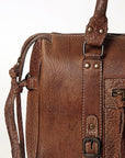 Vintage Handmade Genuine Cowhide Leather Tote Bag for Women