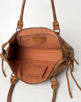 Never Mind Nmbgz113E Tote Vintage Handmade Genuine Cowhide Leather Women Bag Western Handbag Purse