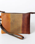 Never Mind Nmbgz114A Wristlet Vintage Handmade Genuine Cowhide Leather Women Bag Western Handbag Purse