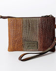 Never Mind Nmbgz115A Wristlet Vintage Handmade Genuine Cowhide Leather Women Bag Western Handbag Purse