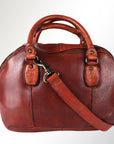 Spaghetti Western Swc124Bcg Tote Vintage Handmade Drum Dyed Genuine European Cowhide Leather Women Bag Western Handbag Purse