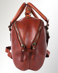 Spaghetti Western Swc124Bcg Tote Vintage Handmade Drum Dyed Genuine European Cowhide Leather Women Bag Western Handbag Purse