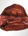 Spaghetti Western Swc124Bcg Tote Vintage Handmade Drum Dyed Genuine European Cowhide Leather Women Bag Western Handbag Purse