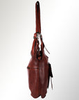 Spaghetti Western Swc125Cg Tote Vintage Handmade Drum Dyed Genuine European Cowhide Leather Women Bag Western Handbag Purse