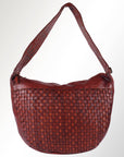 Spaghetti Western Swc129Cg Hobo Vintage Handmade Drum Dyed Genuine European Cowhide Leather Women Bag Western Handbag Purse