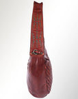 Spaghetti Western Swc129Cg Hobo Vintage Handmade Drum Dyed Genuine European Cowhide Leather Women Bag Western Handbag Purse