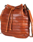 Spaghetti Western Swc138Btan Hobo Vintage Handmade Drum Dyed Genuine European Cowhide Leather Women Bag Western Handbag Purse