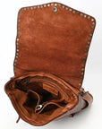 Spaghetti Western Swc139Cg Tote Vintage Handmade Drum Dyed Genuine European Cowhide Leather Women Bag Western Handbag Purse