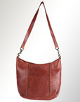 Spaghetti Western Swc140Cg Hobo Vintage Handmade Drum Dyed Genuine European Cowhide Leather Women Bag Western Handbag Purse