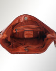 Spaghetti Western Swc140Cg Hobo Vintage Handmade Drum Dyed Genuine European Cowhide Leather Women Bag Western Handbag Purse