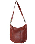 Spaghetti Western Swc140Cg Hobo Vintage Handmade Drum Dyed Genuine European Cowhide Leather Women Bag Western Handbag Purse