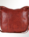 Spaghetti Western Swc143Cg Hobo Vintage Handmade Drum Dyed Genuine European Cowhide Leather Women Bag Western Handbag Purse