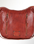 Spaghetti Western Swc143Cg Hobo Vintage Handmade Drum Dyed Genuine European Cowhide Leather Women Bag Western Handbag Purse