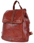 Spaghetti Western Swc145Acg Backpack Vintage Handmade Drum Dyed Genuine European Cowhide Leather Women Bag Western Handbag Purse