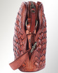 Spaghetti Western Swc148Cg Cross Body I Vintage Handmade Drum Dyed Genuine European Cowhide Leather Women Bag Western Handbag Purse