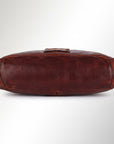 Envelope Style Leather Handbag With Genuine European Cowhide Full Grain Elegant Purse
