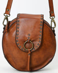 Spaghetti Western Swc152Cg Canteen Vintage Handmade Drum Dyed Genuine European Cowhide Leather Women Bag Western Handbag Purse