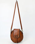 Spaghetti Western Swc152Cg Canteen Vintage Handmade Drum Dyed Genuine European Cowhide Leather Women Bag Western Handbag Purse