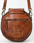Spaghetti Western Swc152Cg Canteen Vintage Handmade Drum Dyed Genuine European Cowhide Leather Women Bag Western Handbag Purse