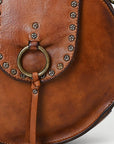 Spaghetti Western Swc152Cg Canteen Vintage Handmade Drum Dyed Genuine European Cowhide Leather Women Bag Western Handbag Purse