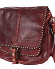 Spaghetti Western Swc157Bcg Cross Body I Vintage Handmade Drum Dyed Genuine European Cowhide Leather Women Bag Western Handbag Purse