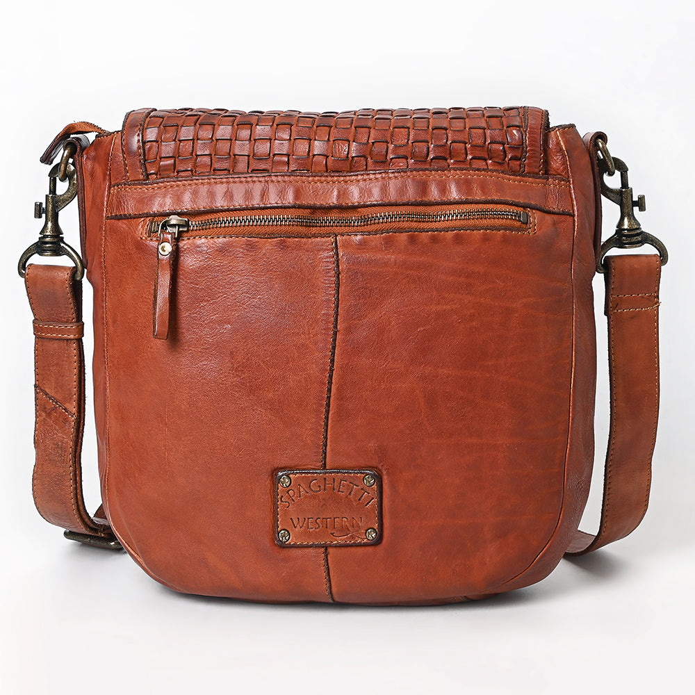 Spaghetti Western Swc160Cg Cross Body I Vintage Handmade Drum Dyed Genuine European Cowhide Leather Women Bag Western Handbag Purse
