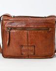 Spaghetti Western Swc163Cg Envelope Vintage Handmade Drum Dyed Genuine European Cowhide Leather Women Bag Western Handbag Purse