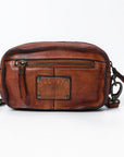 Spaghetti Western Swc166Cg Small Crossbody Vintage Handmade Drum Dyed Genuine European Cowhide Leather Women Bag Western Handbag Purse