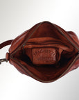 Spaghetti Western Swc168Cg Canteen Vintage Handmade Drum Dyed Genuine European Cowhide Leather Women Bag Western Handbag Purse